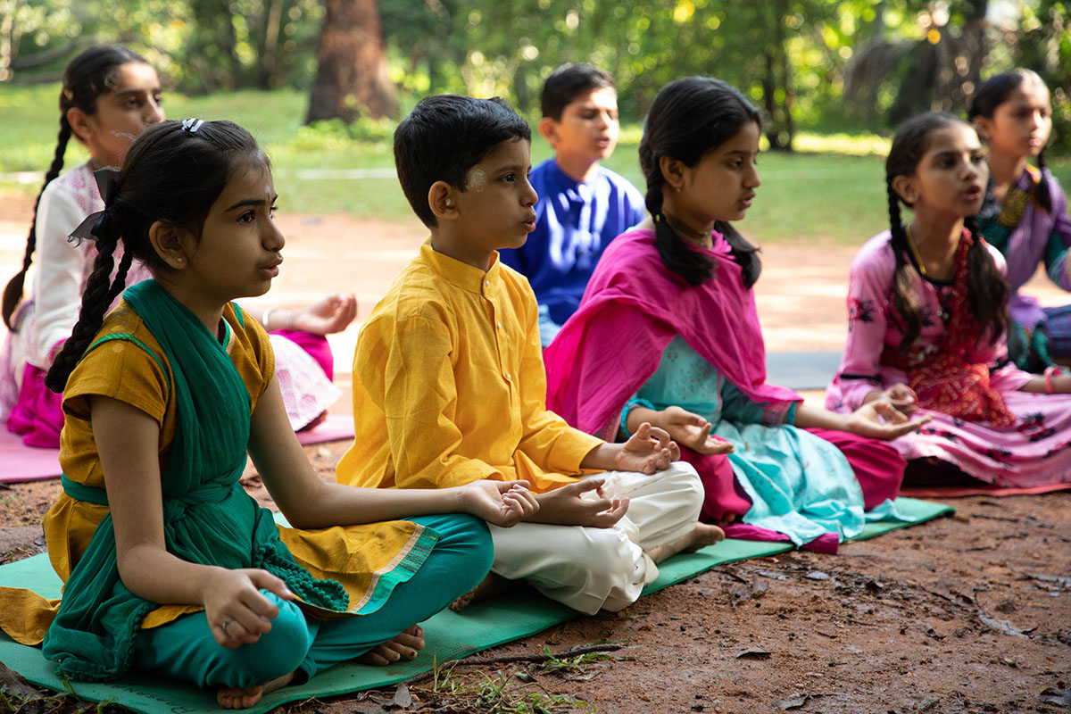 Children learning in nature